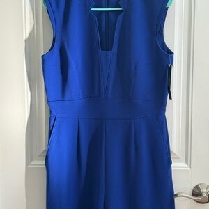 Tahari Royal Blue Wide Leg Jumpsuit